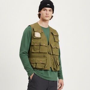 Ideal utility vest multi pocket outdoor olive size small